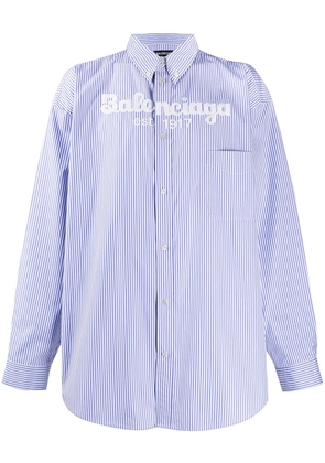 Balenciaga EST. 1917 embroidered shirt - Blue