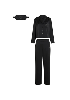 Karl Lagerfeld Autograph rhinestone pajama set - Black