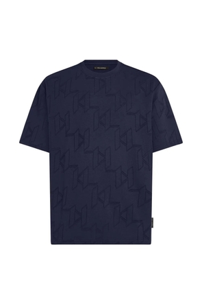 Karl Lagerfeld all-over monogram T-shirt - Blue