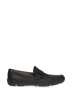 Ferragamo Gancini pebbled leather loafers - Black