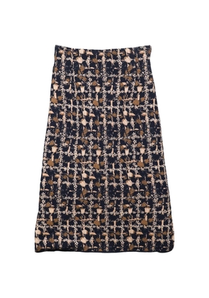 Christian Dior Pre-Owned tweed-effect midi skirt - Black