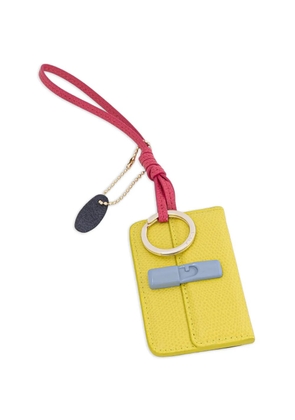 Furla grained-leather mirror keyring - Yellow