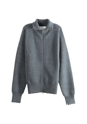 extreme cashmere N°319 Xtra Out zip-up long-sleeve cardigan - Grey