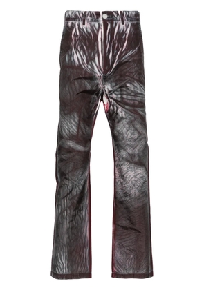 KANGHYUK abstract-print drop-crotch trousers - Black