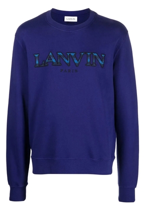 Lanvin embroidered-logo sweatshirt - Blue