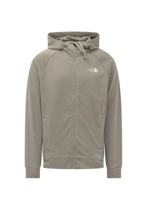 The North Face logo-print zip-up hoodie - Neutrals