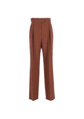 Valentino Garavani pleated straight-leg trousers - Brown
