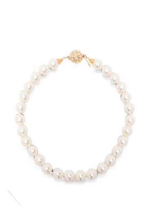 Alessandra Rich logo-engraved necklace - Neutrals