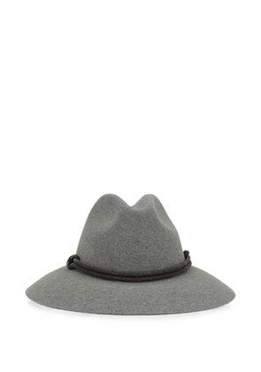 Brunello Cucinelli Monili-detail fedora hat - Grey