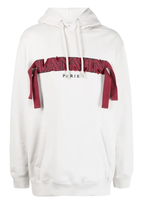 Lanvin oversized logo-appliqué hoodie - Grey