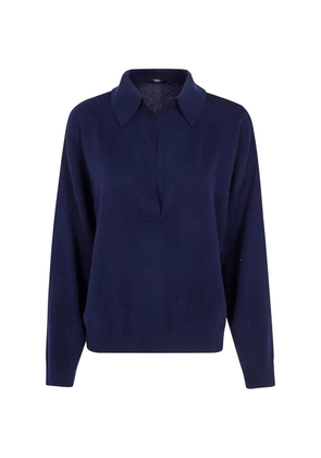 Seventy collared long-sleeve sweater - Blue