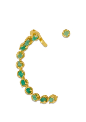FENOMENA tennis emerald earrings - Gold