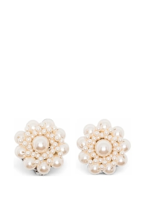 Alessandra Rich floral earrings - Neutrals