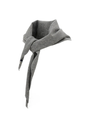 extreme cashmere triangle knit scarf - Grey