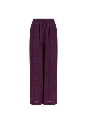 Gianluca Capannolo Claudia abstract-pattern elasticated-waist palazzo pants - Purple