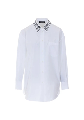 Fabiana Filippi bead-embellished cotton shirt - White