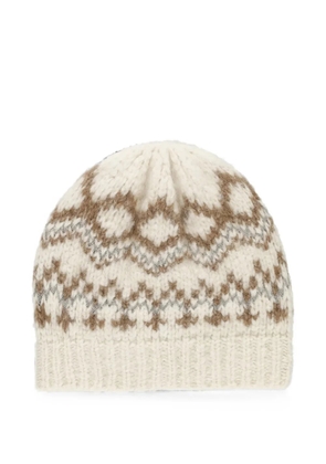 Peserico bead-embellished beanie hat - White