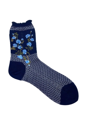 Antipast floral-motif socks - Blue