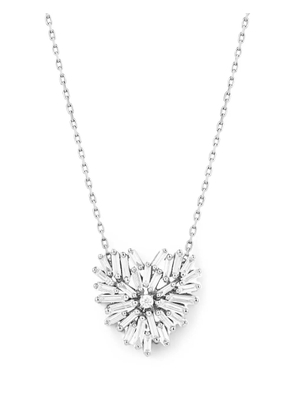 Suzanne Kalan diamond heart-pendant necklace - Silver