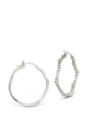 Parulina medium Briar diamond hoop earrings - Silver