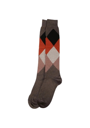 Ballantyne argyle-pattern socks - Brown