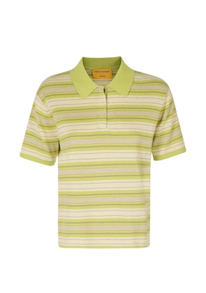 Guest In Residence striped short-sleeve polo shirt - Green