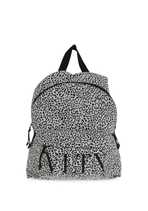 Valentino Garavani leopard-print VLTN backpack - White