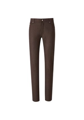Marco Pescarolo Nerano logo-plaque slim-fit jeans - Brown