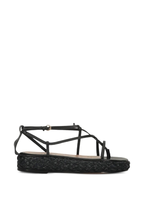 RED(V) braided-sole cage-strap sandals - Black