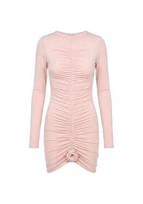 La Reveche Lillibet ruched floral-detail mini dress - Pink