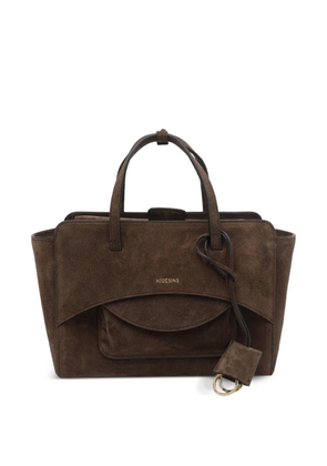 HIDESINS Flap M suede tote bag - Brown