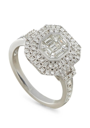 LB Exclusive diamond halo ring - Silver