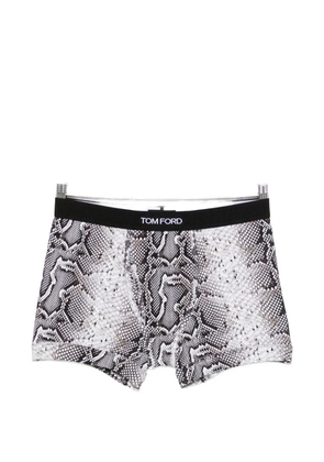 TOM FORD snake-print logo-waistband boxers - White
