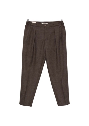 Briglia 1949 pleated twill-weave trousers - Brown