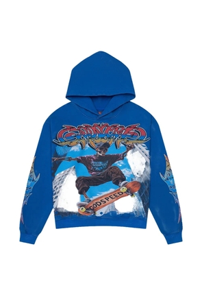 GODSPEED Ollie graphic-print hoodie - Blue