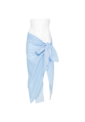 The Frankie Shop Thira striped wrap-style skirt - Blue