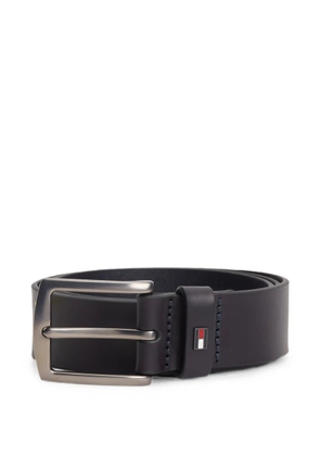 Tommy Hilfiger Denton logo-plaque leather belt - Blue
