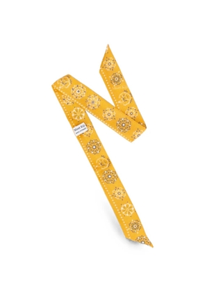 Mont Kiji floral-print silk wristband - Yellow