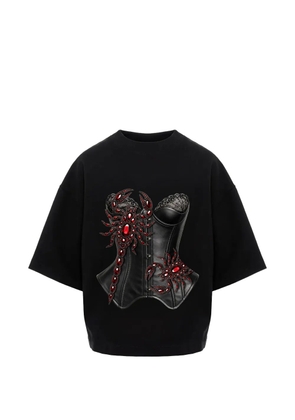 HAMZA scorpion-print T-shirt - Black