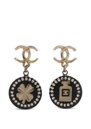 CHANEL Pre-Owned 2020 CC drop earrings - Gold