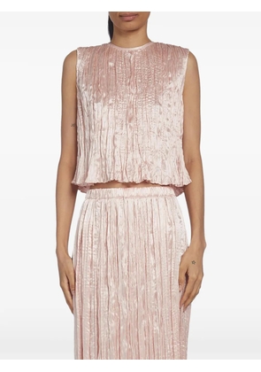 Adam Lippes Anouk plissé-effect top - Pink