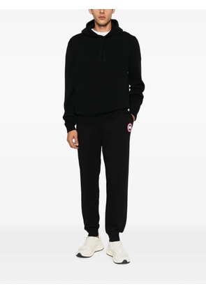 Canada Goose logo-patch drawstring hoodie - Black