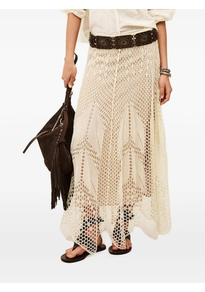 Ba&Sh Ulys crochet-knit pointelle maxi skirt - Neutrals