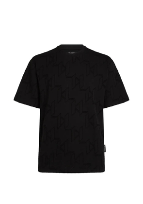 Karl Lagerfeld all-over monogram T-shirt - Black
