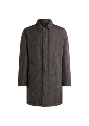 ETRO padded raincoat with Arnica motif - Black