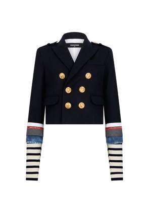 DSQUARED2 Hybrid wool-mix peacoat blazer - Blue