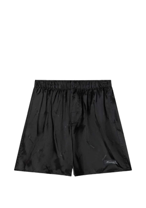 HommeGirls logo-jacquard elasticated-waist boxer shorts - Black