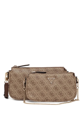 GUESS USA monogram-pattern crossbody bag - Brown