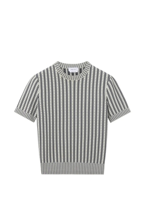 Alexander McQueen striped knit top in ivory/navy - Neutrals
