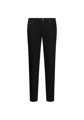 Dolce & Gabbana logo-plaque slim-fit jeans - Black